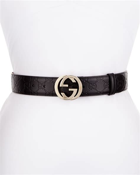 gucci logo embossed leather belt size conversion|Gucci guccissima belt.